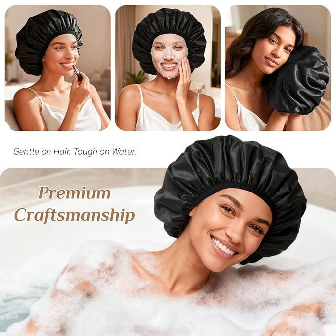 Extra Large Waterproof Shower Cap - Image 4