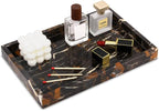 Marble Bathroom Vanity Tray, Natural Luxury Vanity Home Kitchen Bathroom Table by HESHIBI