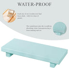 zoocatia Small Wood Tray Pedestal Stand Farmhouse Bathroom Decor Decorative - Image 3