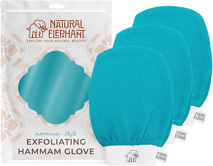 Natural Elephant Exfoliating Hammam Glove | Authentic Moroccan Kessa Body Scrub by NaturalElephant