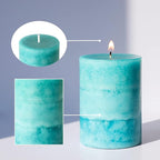 Pillar Candles Ocean Breeze Scented 3x4 inch Aqua Green Candle Clean Burning - Image 6