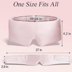 Silk Sleep Eye Mask for Side Sleeper Men Women, Eye Mask Sleeping 100% 22 Momme - Image 3