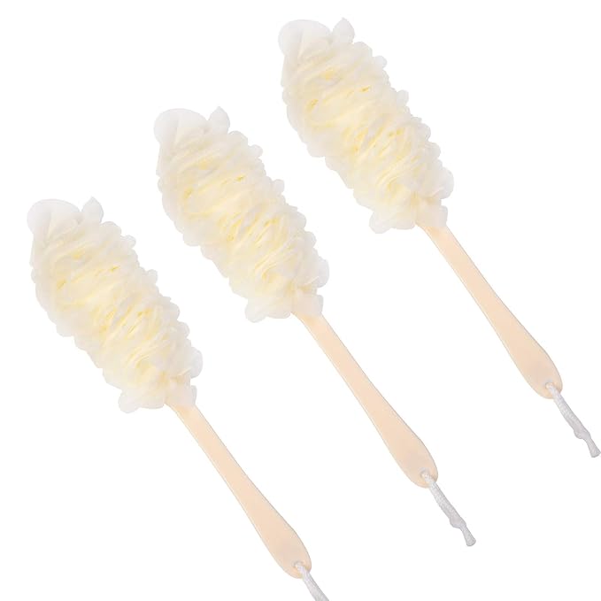 Back Scrubber for Shower, Loofah Long Handle Bath Body Brush, Soft Nylon Mesh by Arswin