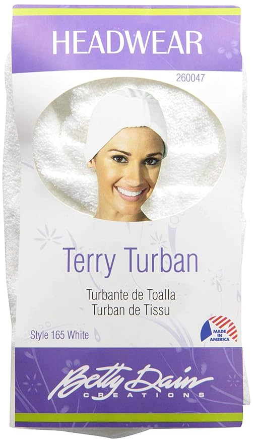 Betty Dain Stretch Terry Cloth Turban, Stretch Terry Fabric, Modern Turban Style - Image 4