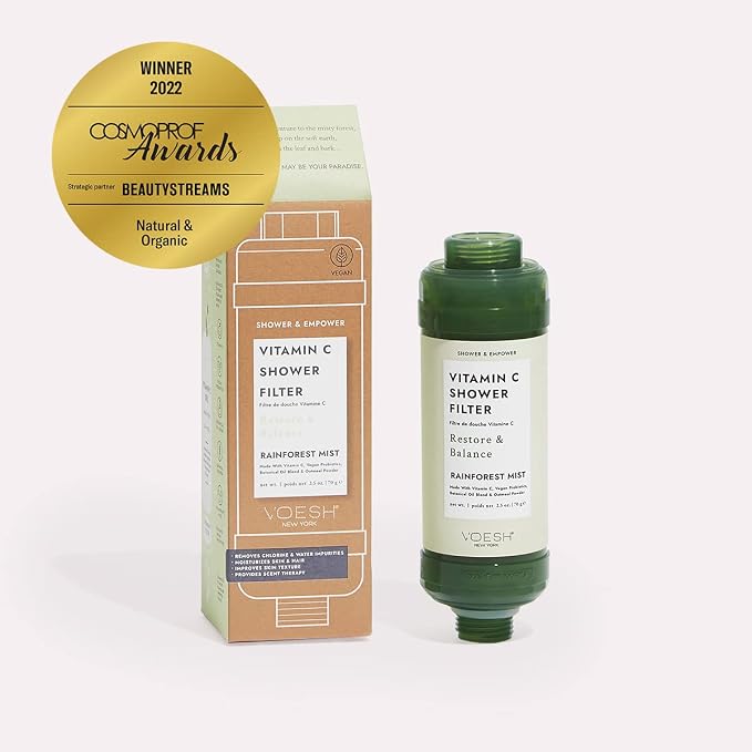 VOESH Vitamin C Shower Filter, Rainforest Mist, Shower Aromatherapy, Water - Image 5