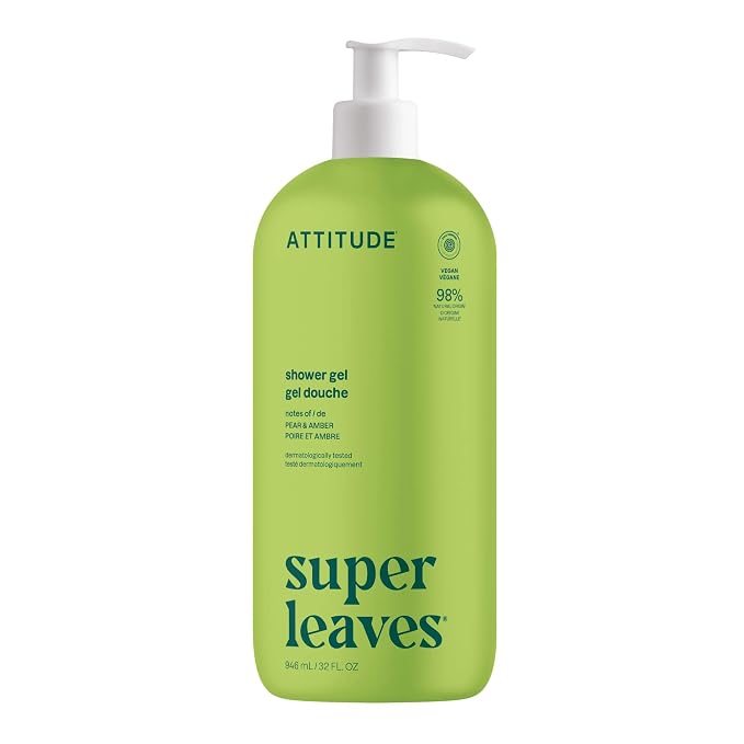 ATTITUDE Body Wash, EWG Verified Shower Gel, Dermatologically Tested, Plant and by ATTITUDE