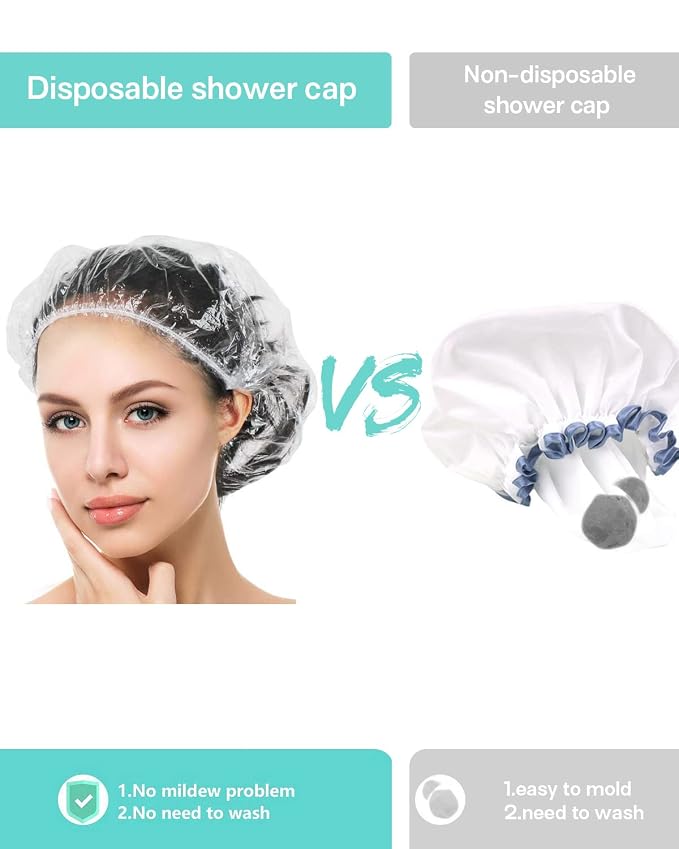 Auban Disposable Shower Cap, Spa Salon Hotel and Home Use, Portable Travel - Image 4