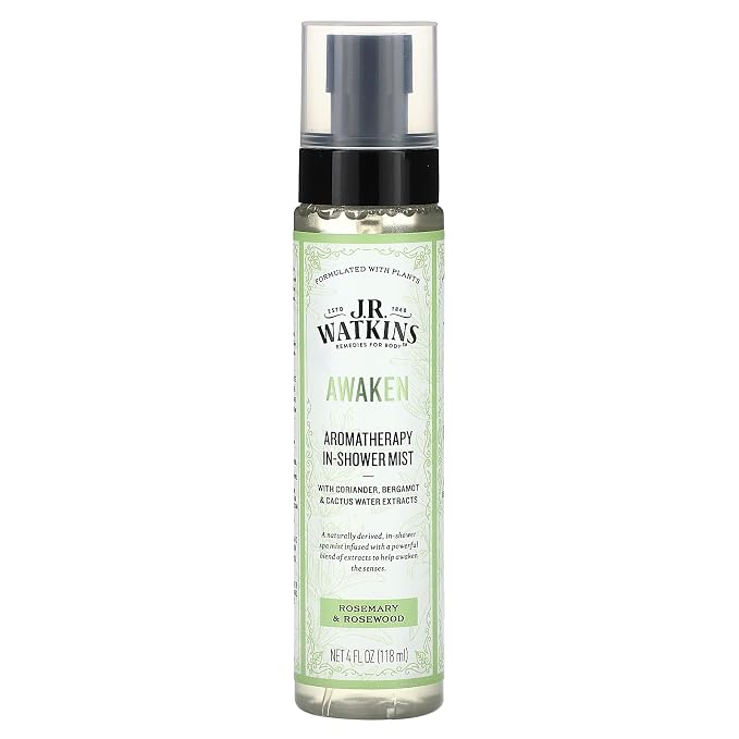 J.R. Watkins Awaken Aromatherapy in-Shower Mist, Natural Rosemary & Rosewood by JRWatkins
