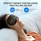YFONG Weighted Sleep Mask, Women Men 3D Blocking Lights Sleeping Mask, Pressure - Image 2