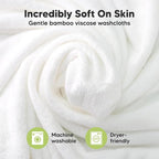 6-Pack Baby Washcloths – Soft Absorbent Viscose from Bamboo Washcloths - Image 2