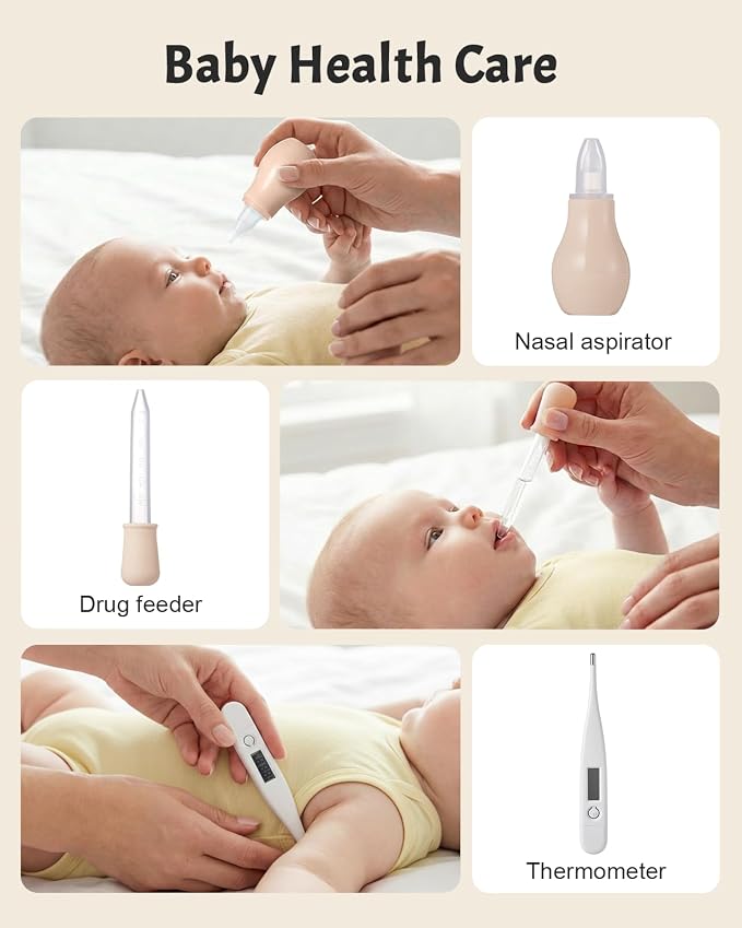 Lictin Baby Healthcare and Grooming Kit, 26 in 1 Rechargeable Baby Nail Trimmer - Image 8