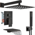 Midanya Shower System with Tub Spout, Bathtub Shower Faucet Set with Square by Midanya