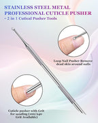 Loop Cuticle Pusher, Pre-treatment Cuticle Pusher, Stainless Steel Round - Image 3