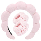 Spa Headbands for Washing Face Wristband Set Sponge Makeup Skincare Headband by Tetizo