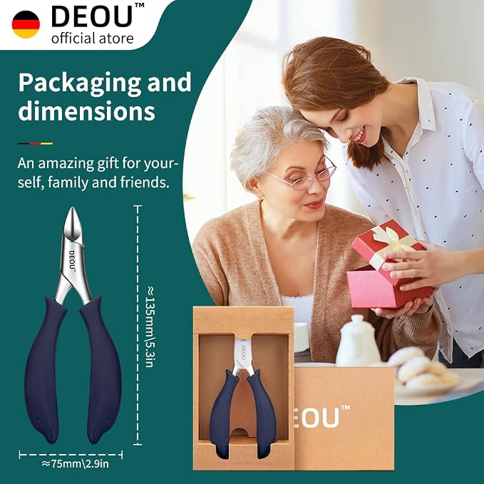 DEOU Professional Stainless Steel Podiatrist Nail Clippers, Heavy Duty Manicure - Image 6