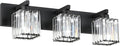 Aipsun Black Vanity Light Bathroom Lighting Fixtures 3 Light Crystal Modern by Aipsun