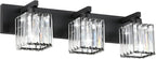 Aipsun Black Vanity Light Bathroom Lighting Fixtures 3 Light Crystal Modern by Aipsun