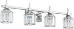 SOLFART Crystal 4 Lights Bathroom Lights Over Mirror Bathroom Lighting Fixtures by SOLFART