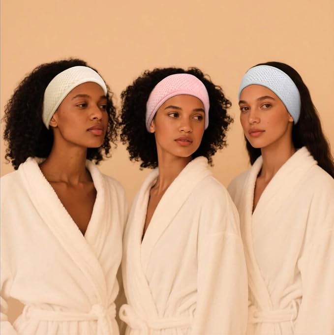 Huachi Skincare Headbands for Women Girls: Spa Headband for Washing Face Towel - Image 7