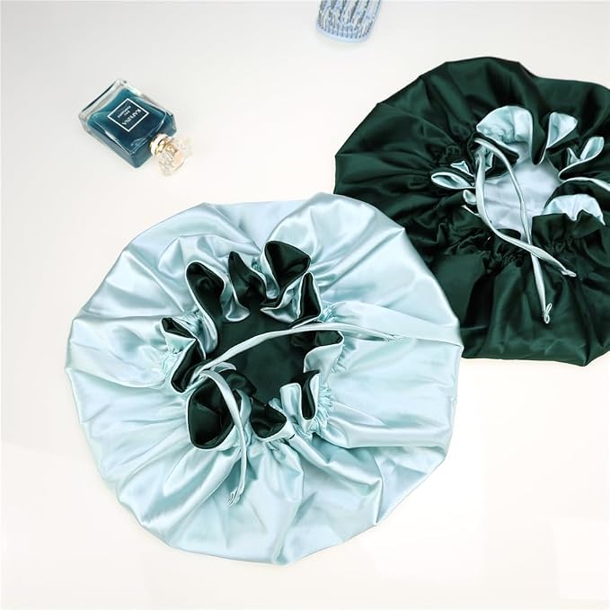 Adjustable Silk Satin Bonnet Hair Care Caps - Image 6