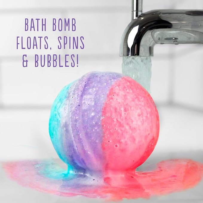 Hallu Unicorn Large Bath Bomb, Mango Peach and Vanilla Scent, 140 g - Image 4