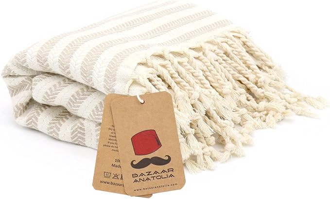 Bazaar Anatolia Turkish Bath Towel – 100% Cotton, Quick Dry Boho Farmhouse Decor - Image 9
