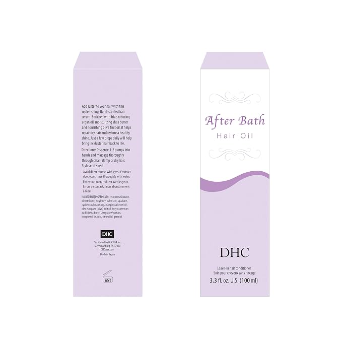 DHC After Bath Hair Oil, Shine-Enhancing Hair Oil, Lightweight, Leave-In Oil - Image 4