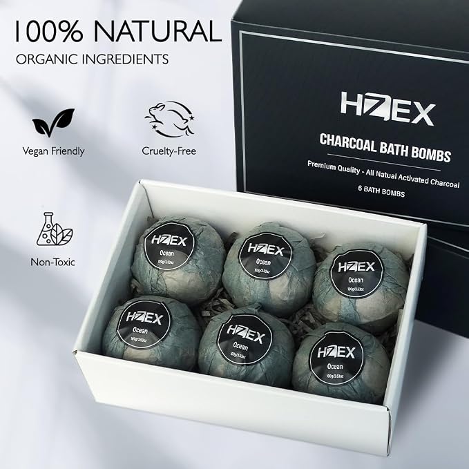 HZEX Charcoal Activated Bath Bombs - Image 3