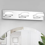 3 Light Bathroom Vanity Light, Modern Chrome Bathroom Light Fixtures Over Mirror by BATHROOMLIGHTINGFIXTURES