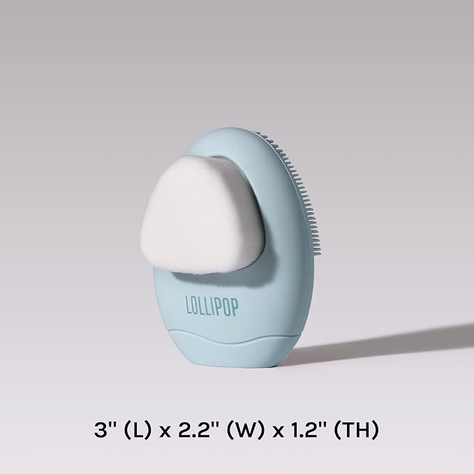 LOLLIPOP Dual-Sided Facial Cleansing Brush | Palm Size Silicone Face Exfoliator - Image 3