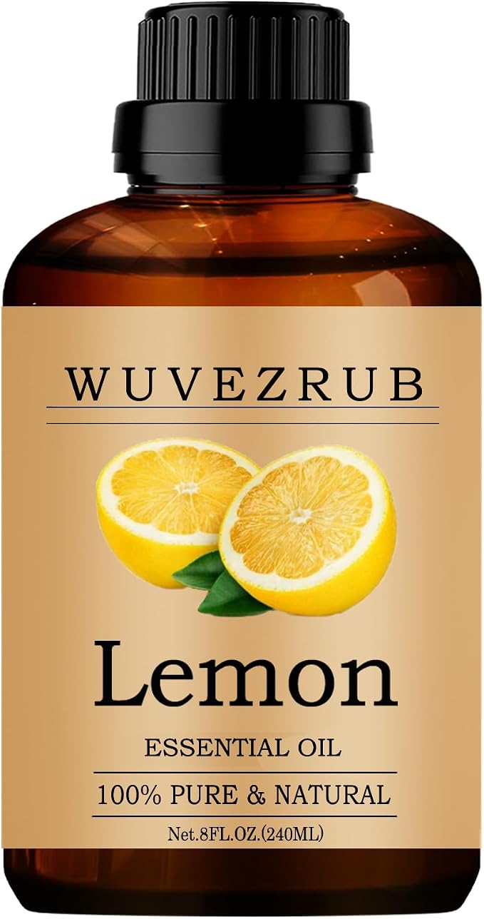 Lemon Essential Oil, 240ML Pure and Natural by WUVEZRUB