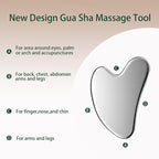 Stainless Steel Gua Sha Tool & Lymphatic Drainage Face Brush Set, Facial - Image 4