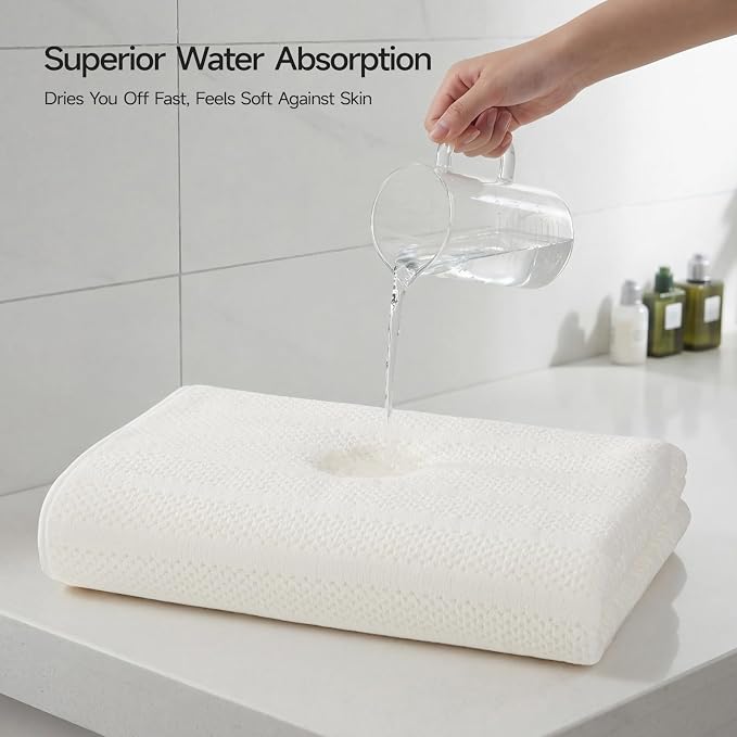 ecolook 4 Pack Microfiber Bath Towels, 31 x 63 inches Extra Large Bath Towel Set - Image 5