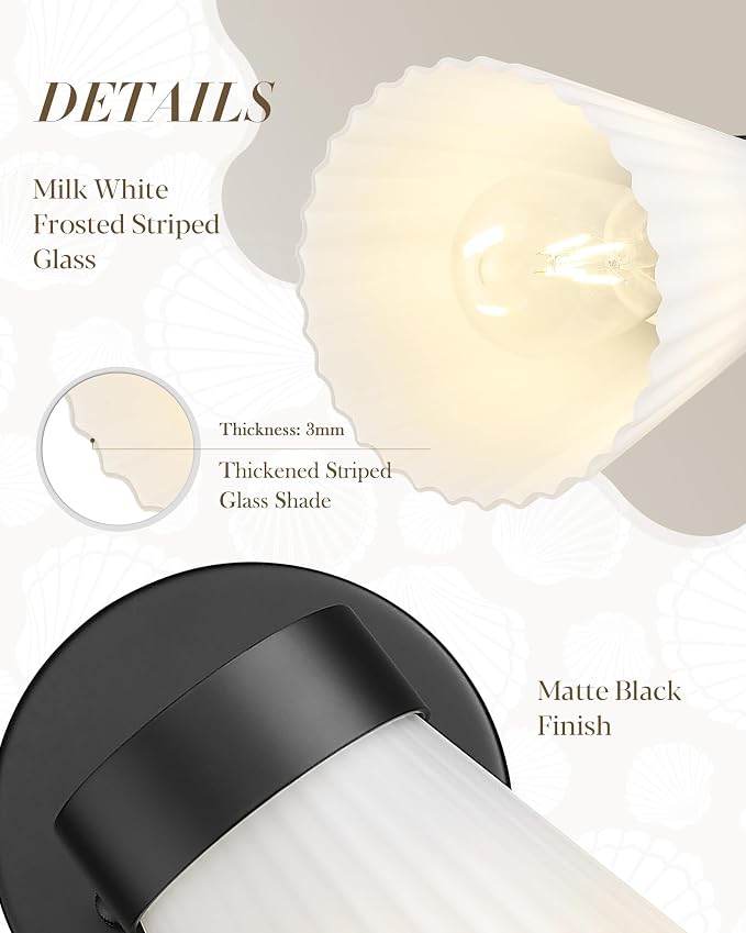 Indoor Wall Light Fixture, HWH Modern Wall Sconce Vanity Light - Image 2