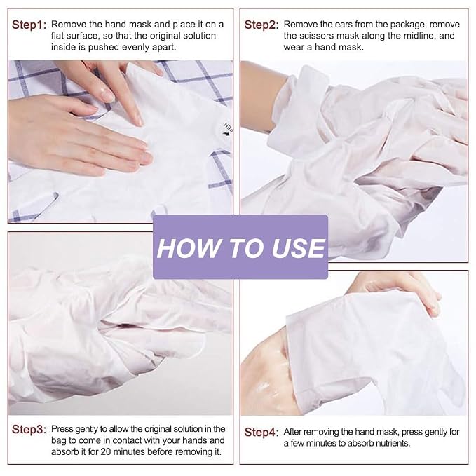 Hand Mask Moisturizing Glove 3 pack, Hand Peel Mask Exfoliating Gloves - Image 5