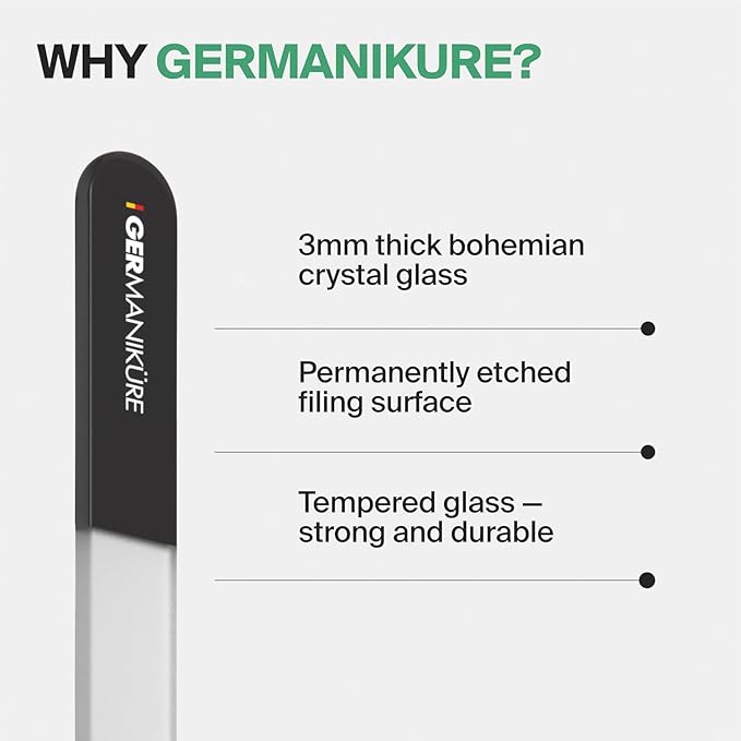 GERMANIKURE Glass Nail File in Cork Sleeve - Image 3