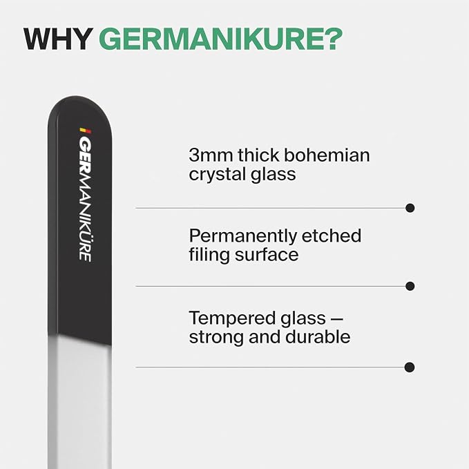 GERMANIKURE Glass Nail File in Cork Sleeve - Image 3