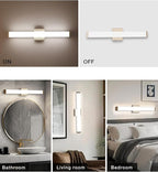 LED Bathroom Vanity Light Fixtures 24 in Brushed Nickel, 14W 4000K Natural - Image 4