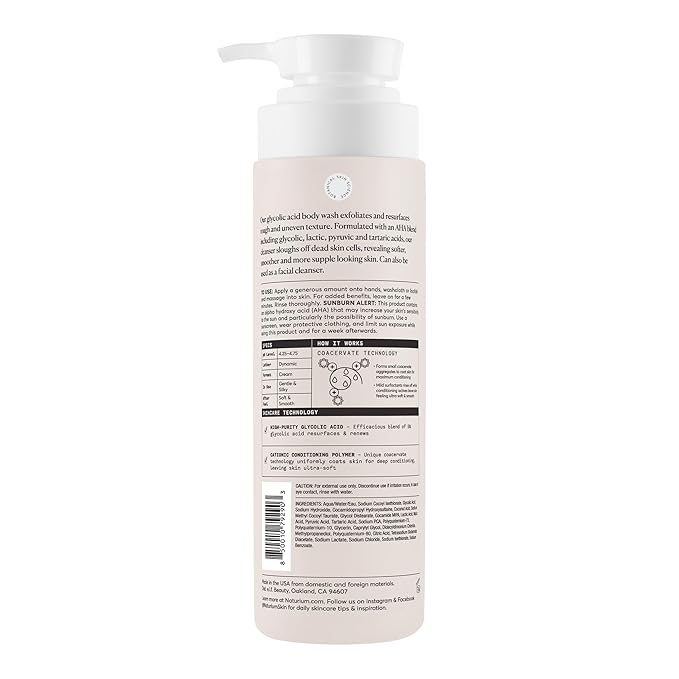 Naturium The Smoother Glycolic Acid Exfoliating Body Wash, Soft & Smoothing - Image 2