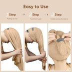 HOMEXCEL 5 Pack Microfiber Hair Towels - Image 6