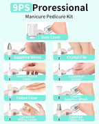 Manicure Pedicure Kit for Women, Professional Nail Grinder for Senior Thick - Image 6