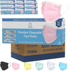 Litepak 500pcs Premium Disposable Face Mask SOFT 3ply Nose Wire by Litepak