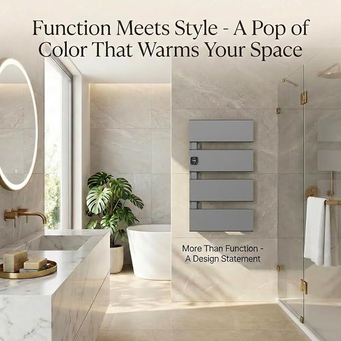 Electric Towel Warmer, Heated Towel Rack - Image 4