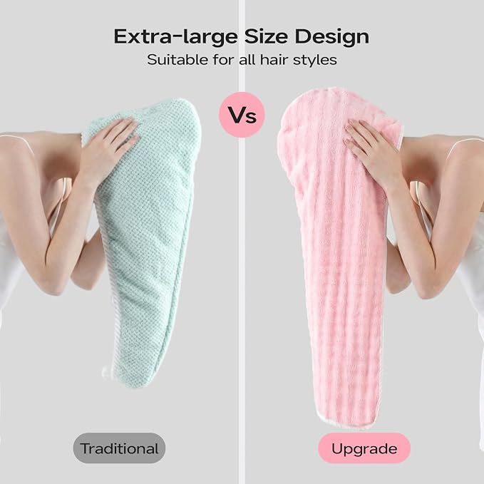 REDKISS 3 Pack Extra Large Microfiber Hair Towels - Image 8