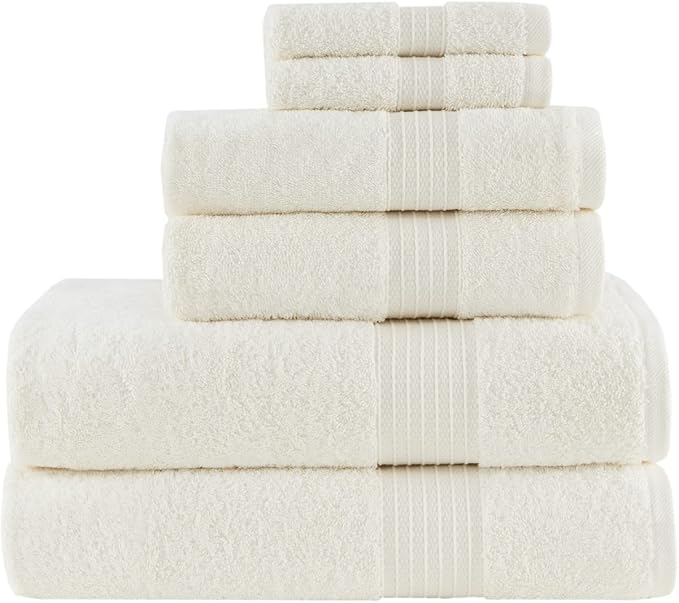 Madison Park Organic 100% Cotton Bathroom Towel Set, Hotel & Spa Quality Highly - Image 2