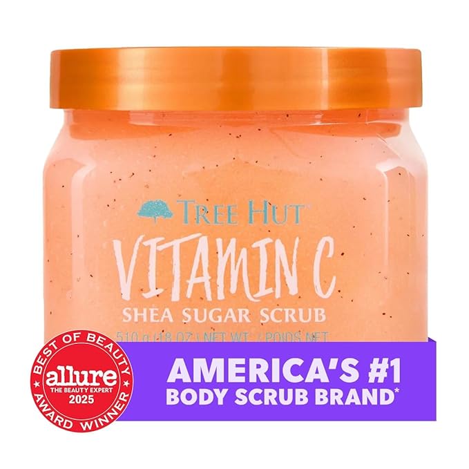 Tree Hut Vitamin C Shea Sugar Scrub, Mothers Day Gifts, Exfoliating Body Scrub - Image 4