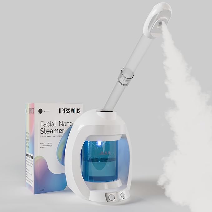 Facial Steamer, Face Steamer for Esthetician and Nano Ionic Portable Ozone Hair by DressVous