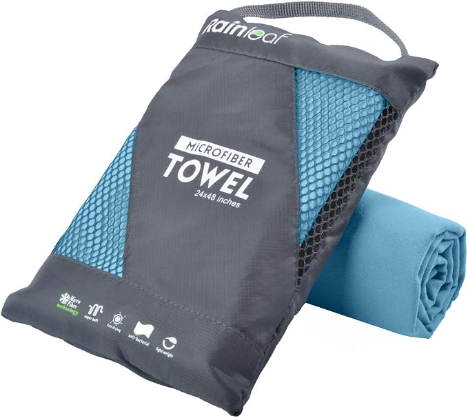 Rainleaf Microfiber Towel Perfect Travel & Gym & Camping Towel. Quick Dry by Rainleaf