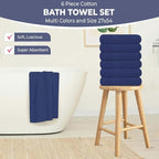 KAHAF COLLECTION 6 Pack Bath Towels Set 100% Ring Spun Cotton, Lightweight - Image 3