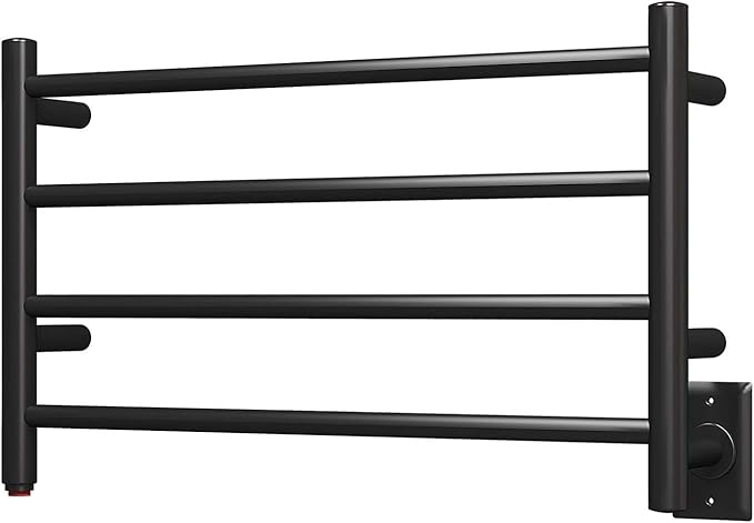 HEATGENE Towel Warmer 4 Bar Towel Dryer Wall-Mounted Plug-in Bath Towel Heater by HEATGENE